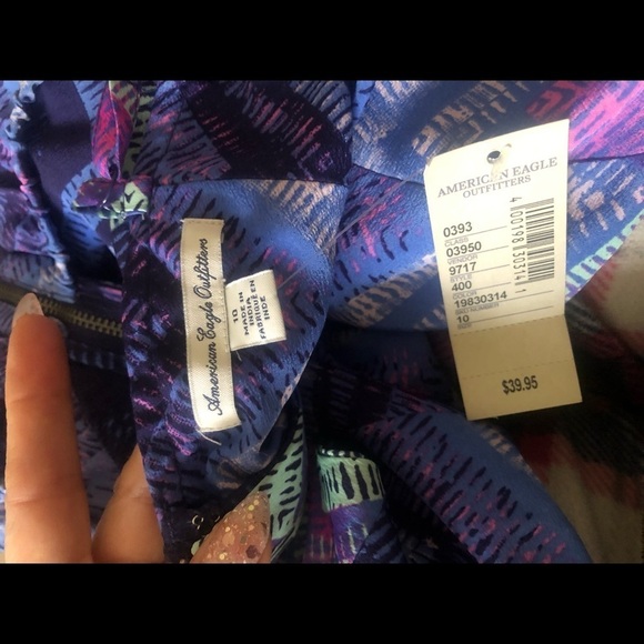 AE American Eagle Women’s Dress Chevron Print NWT - Picture 4 of 4
